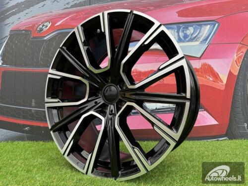 Ratlankis R19x8.5  5X112  ET  25  66.6  B5836  (IN5515)  Black Polished (MB)  For BMW  (Z5+A+K7)