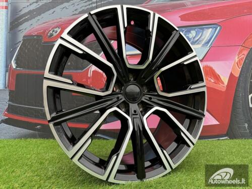 Ratlankis R19x8.5  5X112  ET  25  66.6  B5836  (IN5515)  Black Polished (MB)  For BMW  (Z5+A+K7)