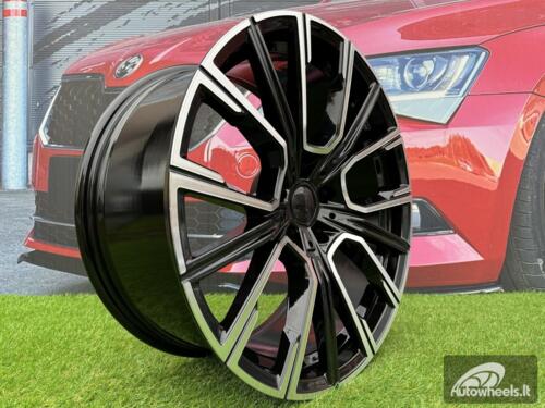 Ratlankis R19x8.5  5X112  ET  25  66.6  B5836  (IN5515)  Black Polished (MB)  For BMW  (Z5+A+K7)