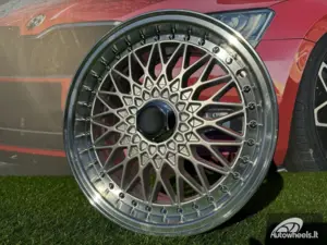 Ratlankis R15x8  8X100/108  ET  20  73.1  BY479  (LU247)  Silver+Polished Lip (SP)  For RACIN  (Z5)  (BBS Style)