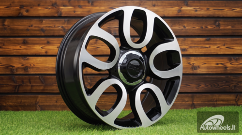 Ratlankis R17x7  5X98  ET  41  58.1  L1291  Black Polished (MB)  For FIAT  (Z5)