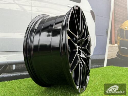 Ratlankis R21x10.5  5X112  ET  43  66.6  B5771  (IN0295)  Black (BL)  For BMW  (Z5+P2)  (Rear+Front)
