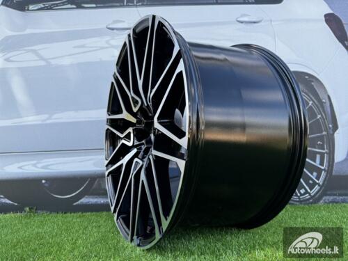 Ratlankis R21x10.5  5X112  ET  43  66.6  B5771  (IN0295)  Black Polished (MB)  For BMW  (Z5)  (Rear+Front)