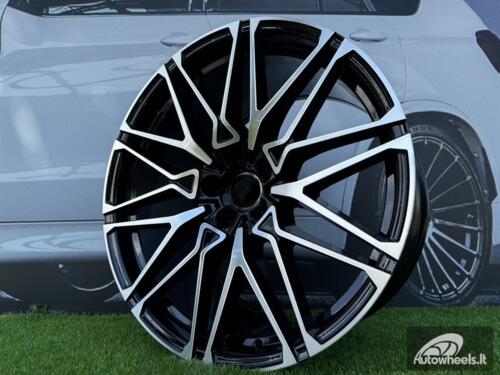 Ratlankis R21x9.5  5X112  ET  37  66.6  B5771  (IN0295)  Black Polished (MB)  For BMW  (Z5)  (Rear+Front)