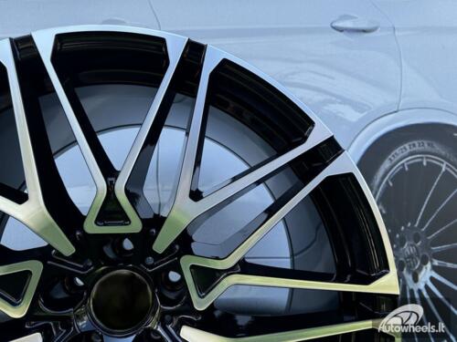 Ratlankis R21x9.5  5X112  ET  37  66.6  B5771  (IN0295)  Black Polished (MB)  For BMW  (Z5)  (Rear+Front)