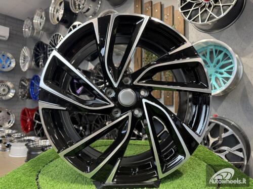 Ratlankis R18x8  5X112  ET  45  57.1  B5772  (IN5481)  Black Polished (MB)  For VW  (K8)