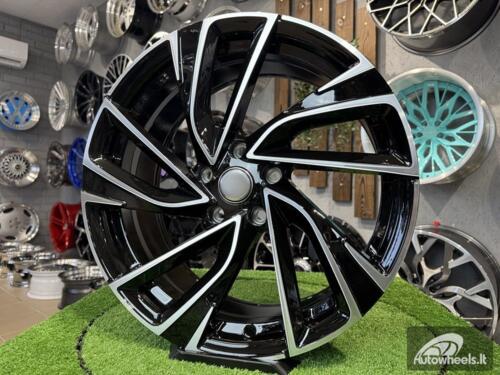 Ratlankis R18x8  5X112  ET  45  57.1  B5772  (IN5481)  Black Polished (MB)  For VW  (K8)