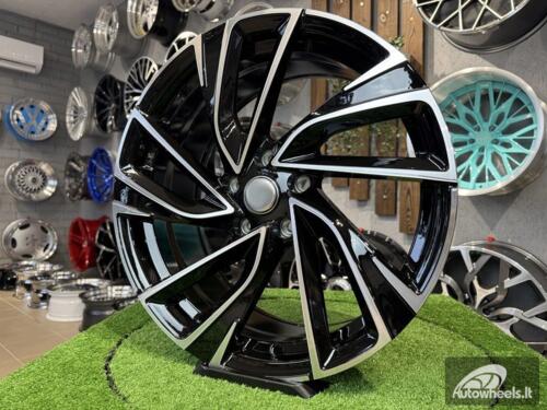 Ratlankis R18x8  5X112  ET  45  57.1  B5772  (IN5481)  Black Polished (MB)  For VW  (K8)