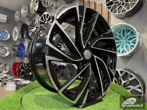 Ratlankis R18x8  5X112  ET  45  57.1  B5772  (IN5481)  Black Polished (MB)  For VW  (K8)