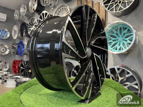 Ratlankis R18x8  5X112  ET  45  57.1  B5772  (IN5481)  Black Polished (MB)  For VW  (K8)