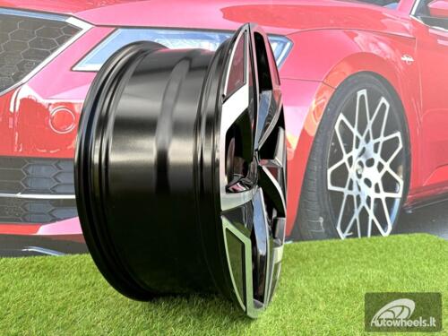 Ratlankis R19x7.5  5X112  ET  50  57.1  I5649  Black Polished (MB)  For VW  (Z5)  (For ID3)
