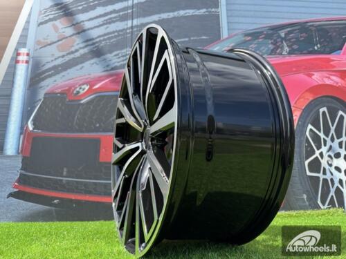 Ratlankis R20x8.5  5X112  ET  43  66.5  B1453  (XFE389)  Black Polished (MB)  For AUD  (K4)