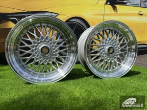 Ratlankis R18x9.5  10X112/120  ET  20  74.1  BY479  (XF135)  Silver+Polished Lip (SP)  For RACIN  (R+P2)  (BBS Style Front+Rear)