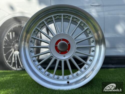 Ratlankis R17x8  5X120  ET  20  74.1  7307F  Silver+Polished Lip (SP)  For BMW  (P1+P)  (ALPINA Style (Front+Rear))