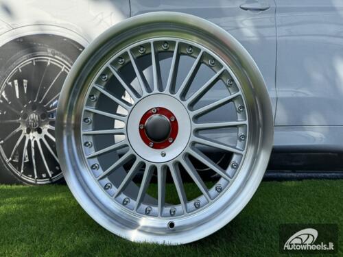 Ratlankis R17x8  5X120  ET  20  74.1  7307F  Silver+Polished Lip (SP)  For BMW  (P1+P)  (ALPINA Style (Front+Rear))