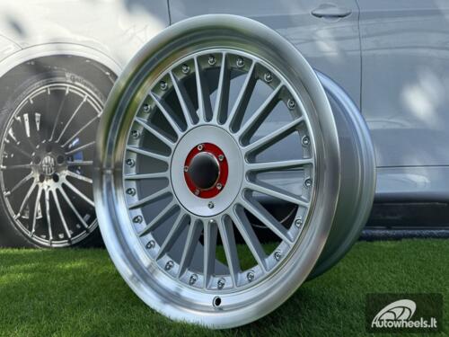 Ratlankis R17x8  5X120  ET  20  74.1  7307F  Silver+Polished Lip (SP)  For BMW  (P1+P)  (ALPINA Style (Front+Rear))
