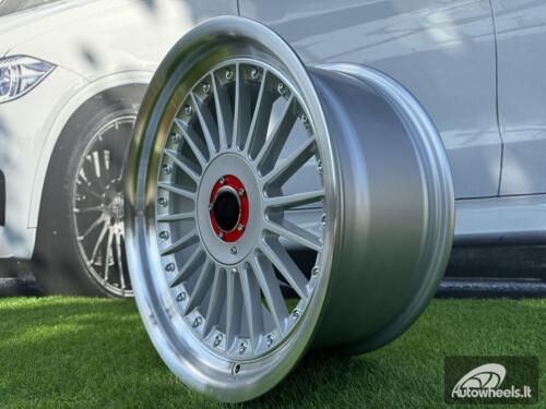 Ratlankis R17x8  5X120  ET  20  74.1  7307F  Silver+Polished Lip (SP)  For BMW  (P1+P)  (ALPINA Style (Front+Rear))