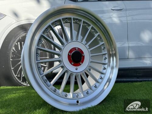 Ratlankis R17x8  5X120  ET  20  74.1  7307F  Silver+Polished Lip (SP)  For BMW  (P1+P)  (ALPINA Style (Front+Rear))