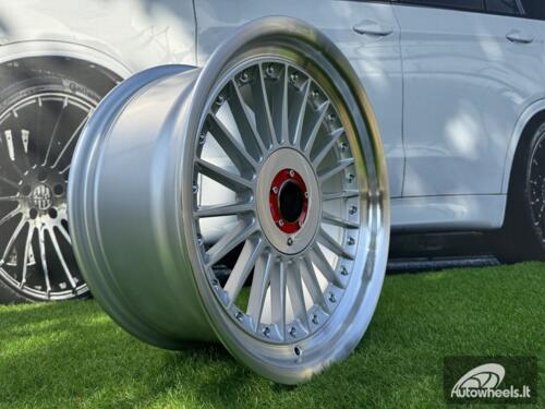 Ratlankis R17x8  5X120  ET  20  74.1  7307F  Silver+Polished Lip (SP)  For BMW  (P1+P)  (ALPINA Style (Front+Rear))