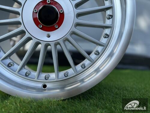 Ratlankis R17x8  5X120  ET  20  74.1  7307F  Silver+Polished Lip (SP)  For BMW  (P1+P)  (ALPINA Style (Front+Rear))