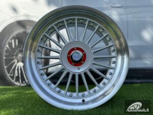 Ratlankis R17x8  5X120  ET  20  74.1  7307F  Silver+Polished Lip (SP)  For BMW  (P1+P+Z6)  (ALPINA Style (Front+Rear))