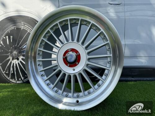 Ratlankis R17x8  5X120  ET  20  74.1  7307F  Silver+Polished Lip (SP)  For BMW  (Z5)  (ALPINA Style (Front+Rear))