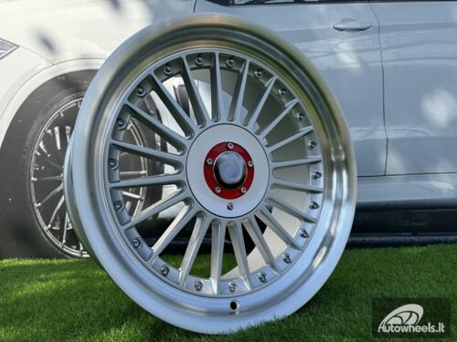 Ratlankis R17x8  5X120  ET  20  74.1  7307F  Silver+Polished Lip (SP)  For BMW  (Z5)  (ALPINA Style (Front+Rear))