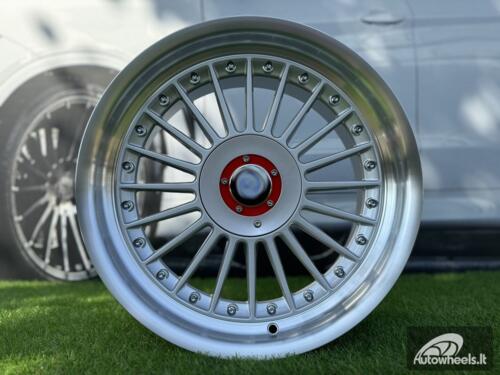 Ratlankis R17x9  5X120  ET  15  74.1  7307R  Silver+Polished Lip (SP)  For BMW  (P1+P)  (ALPINA Style (Front+Rear))