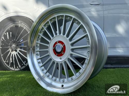 Ratlankis R17x9  5X120  ET  15  74.1  7307R  Silver+Polished Lip (SP)  For BMW  (P1+P)  (ALPINA Style (Front+Rear))