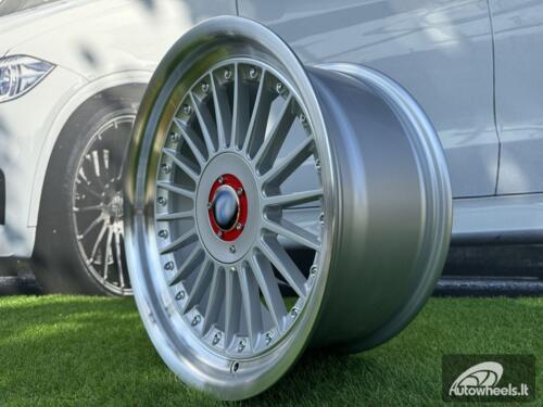 Ratlankis R17x9  5X120  ET  15  74.1  7307R  Silver+Polished Lip (SP)  For BMW  (P1+P)  (ALPINA Style (Front+Rear))