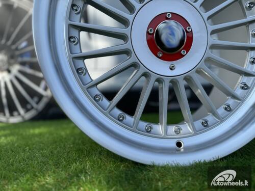 Ratlankis R17x9  5X120  ET  15  74.1  7307R  Silver+Polished Lip (SP)  For BMW  (P1+P)  (ALPINA Style (Front+Rear))
