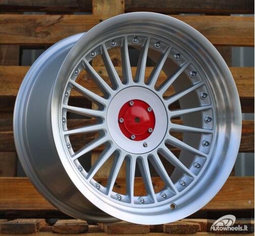 Ratlankis R17x9  5X120  ET  15  74.1  7307R  Silver+Polished Lip (SP)  For BMW  (Z5+P1+P)  (ALPINA Style (Front+Rear))