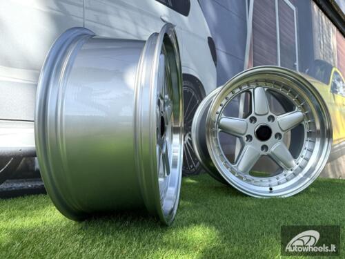 Ratlankis R17x9  5X120  ET  25  72.6  7961F  Silver+Polished Lip (SP)  For BMW  (P2)  (AC Schnitzer Style (Front+Rear))