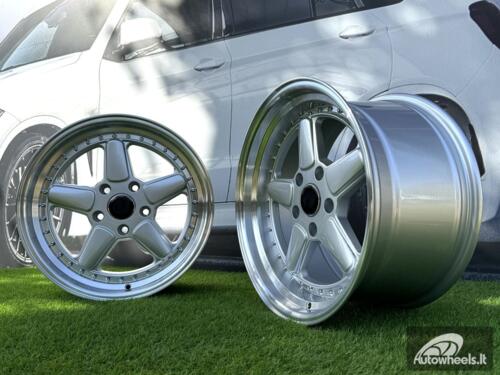 Ratlankis R17x9  5X120  ET  25  72.6  7961F  Silver+Polished Lip (SP)  For BMW  (P2)  (AC Schnitzer Style (Front+Rear))