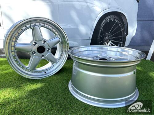 Ratlankis R17x9  5X120  ET  25  72.6  7961F  Silver+Polished Lip (SP)  For BMW  (P2)  (AC Schnitzer Style (Front+Rear))