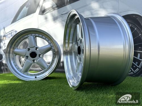 Ratlankis R17x9  5X120  ET  25  72.6  7961F  Silver+Polished Lip (SP)  For BMW  (Z5+P2)  (AC Schnitzer Style (Front+Rear))