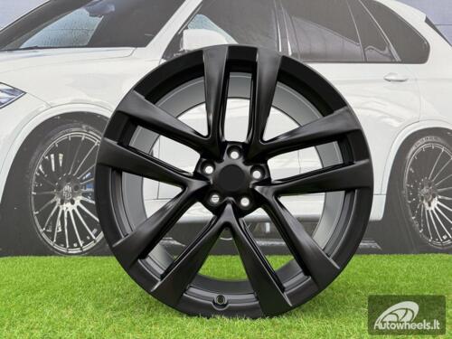 Ratlankis R22x9  5X120  ET  35  64.1  YF5591  (FB681)  Black Half Matt (BLHM)  For TESLA  (Z5)  (HYBRID FORGED Model S/X (Front+Rear))