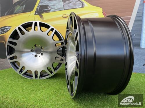 Ratlankis R22x9  5X112  ET  32  66.6  XE629  Black Polished (MB)  For MER  (P1+K4)  (HYBRID FORGED New BRABUS (Front+Rear))