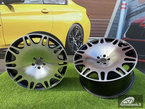 Ratlankis R22x9  5X112  ET  32  66.6  XE629  Black Polished (MB)  For MER  (P1+K4)  (HYBRID FORGED New BRABUS (Front+Rear))