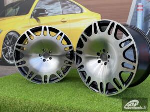 Ratlankis R22x9  5X112  ET  32  66.6  XE629  Black Polished (MB)  For MER  (P1+K4)  (HYBRID FORGED New BRABUS (Front+Rear))