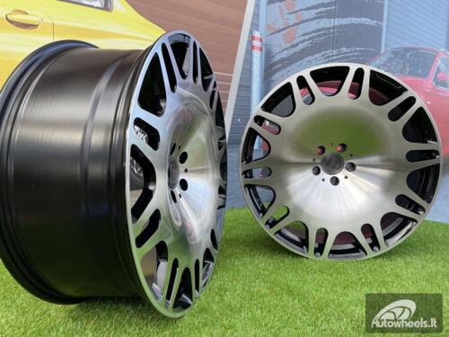 Ratlankis R22x10.5  5X112  ET  38  66.6  XE629  Black Polished (MB)  For MER  (K4)  (HYBRID FORGED New BRABUS (Front+Rear))