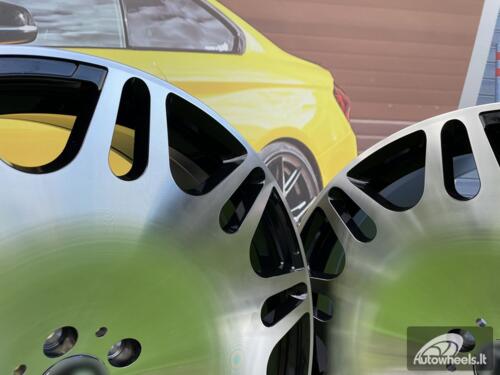 Ratlankis R22x10.5  5X112  ET  38  66.6  XE629  Black Polished (MB)  For MER  (K4)  (HYBRID FORGED New BRABUS (Front+Rear))