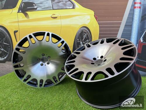 Ratlankis R22x10.5  5X112  ET  38  66.6  XE629  Black Polished (MB)  For MER  (K4+P1)  (HYBRID FORGED New BRABUS (Front+Rear))