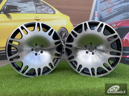 Ratlankis R22x10.5  5X112  ET  38  66.6  XE629  Black Polished (MB)  For MER  (P1+K4)  (HYBRID FORGED New BRABUS (Front+Rear))