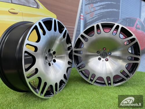 Ratlankis R22x10.5  5X112  ET  38  66.6  XE629  Black Polished (MB)  For MER  (P2+K4)  (HYBRID FORGED New BRABUS (Front+Rear))