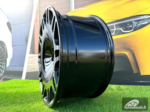 Ratlankis R22x9  5X112  ET  32  66.6  XE629  Black (BL)  For MER  (P1)  (HYBRID FORGED New BRABUS (Front+Rear))