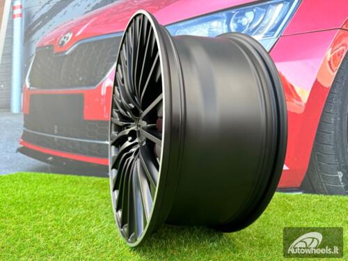 Ratlankis R18x8  5X112  ET  43  66.6  FBX132  Black Half Matt+Polished Lip (BLHMPL)  For MER  (Z5)  (HYBRID FORGED)