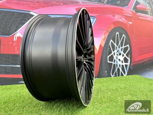 Ratlankis R18x8  5X112  ET  43  66.6  FBX132  Black Half Matt+Polished Lip (BLHMPL)  For MER  (Z5)  (HYBRID FORGED)