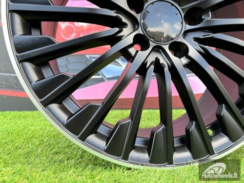 Ratlankis R18x8  5X112  ET  43  66.6  FBX132  Black Half Matt+Polished Lip (BLHMPL)  For MER  (Z5)  (HYBRID FORGED)