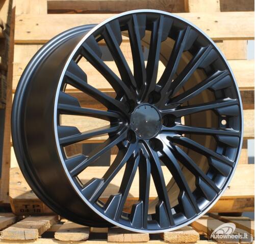 Ratlankis R18x8  5X112  ET  43  66.6  FBX132  Black Half Matt+Polished Lip (BLHMPL)  For MER  (Z5+K8)  (HYBRID FORGED)
